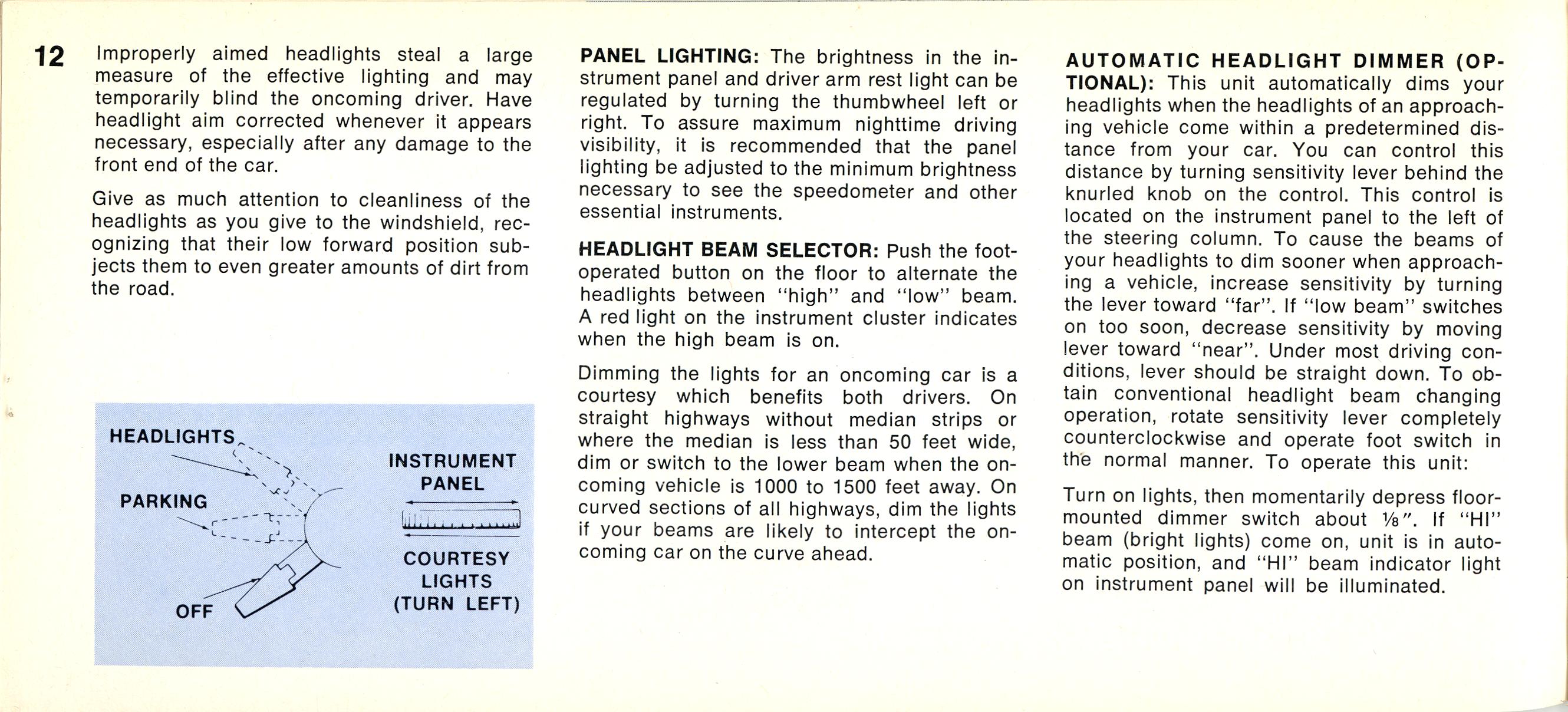 1968 Chrysler Imperial Owners Manual Page 5